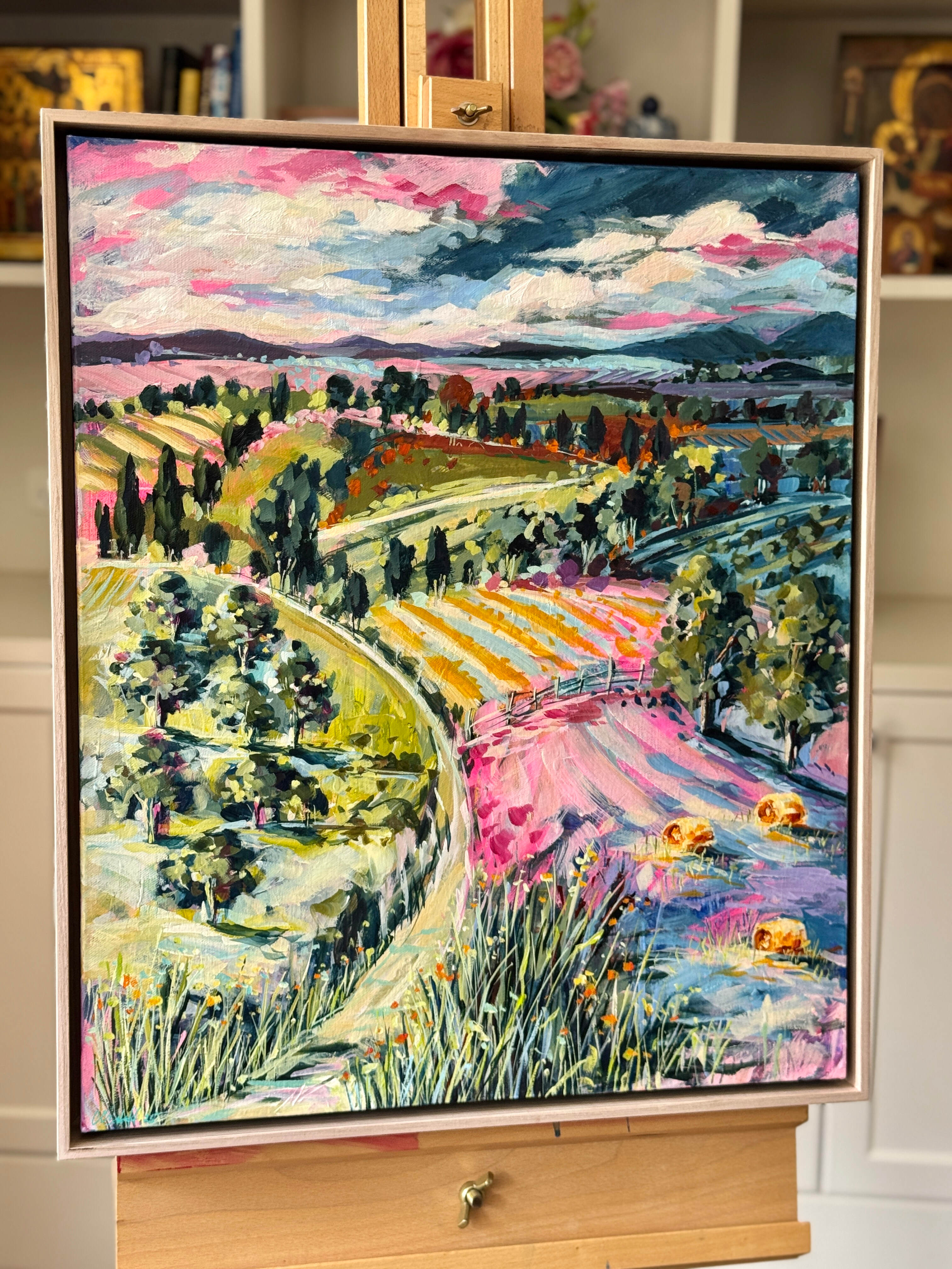 Bend in the Road easel