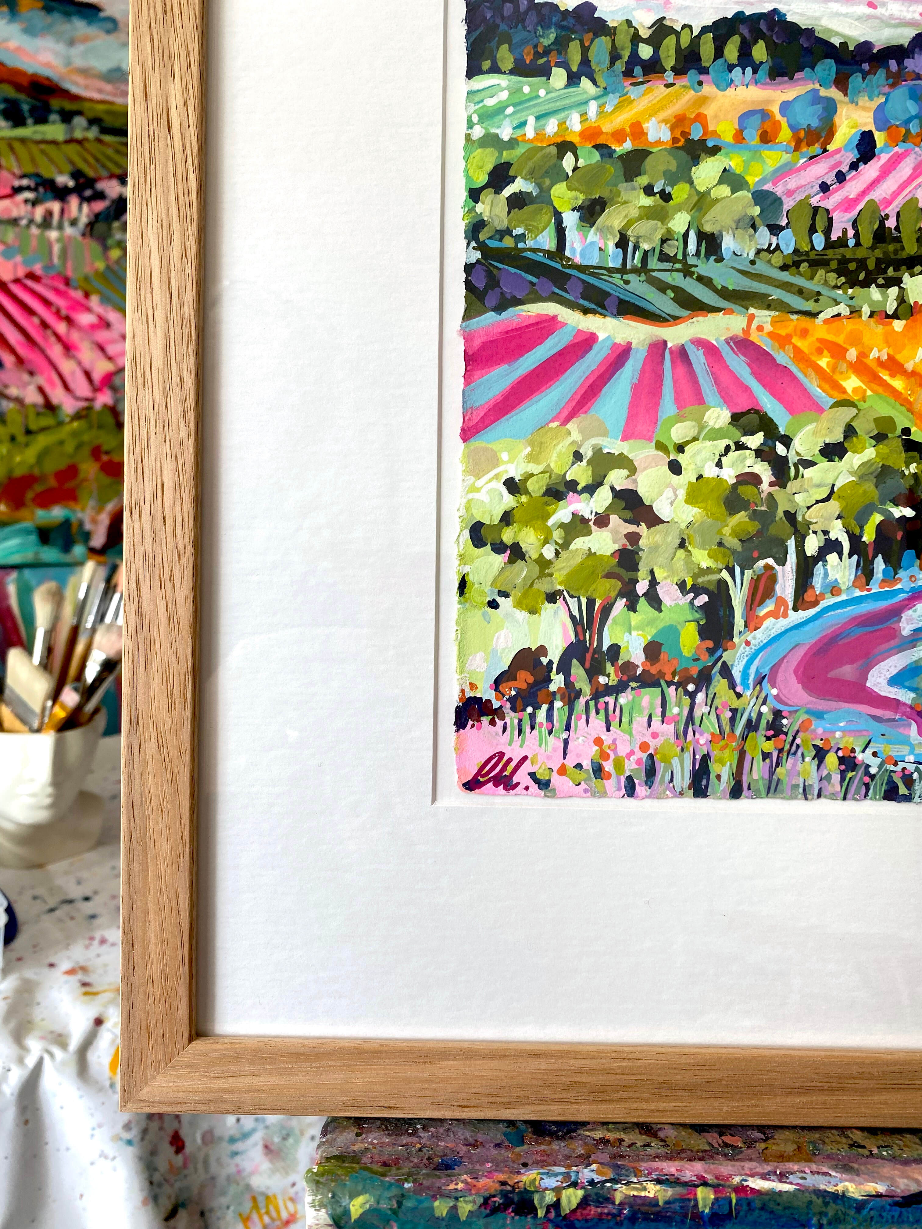 Vibrant Vineyards and Hay Bales - SQ4