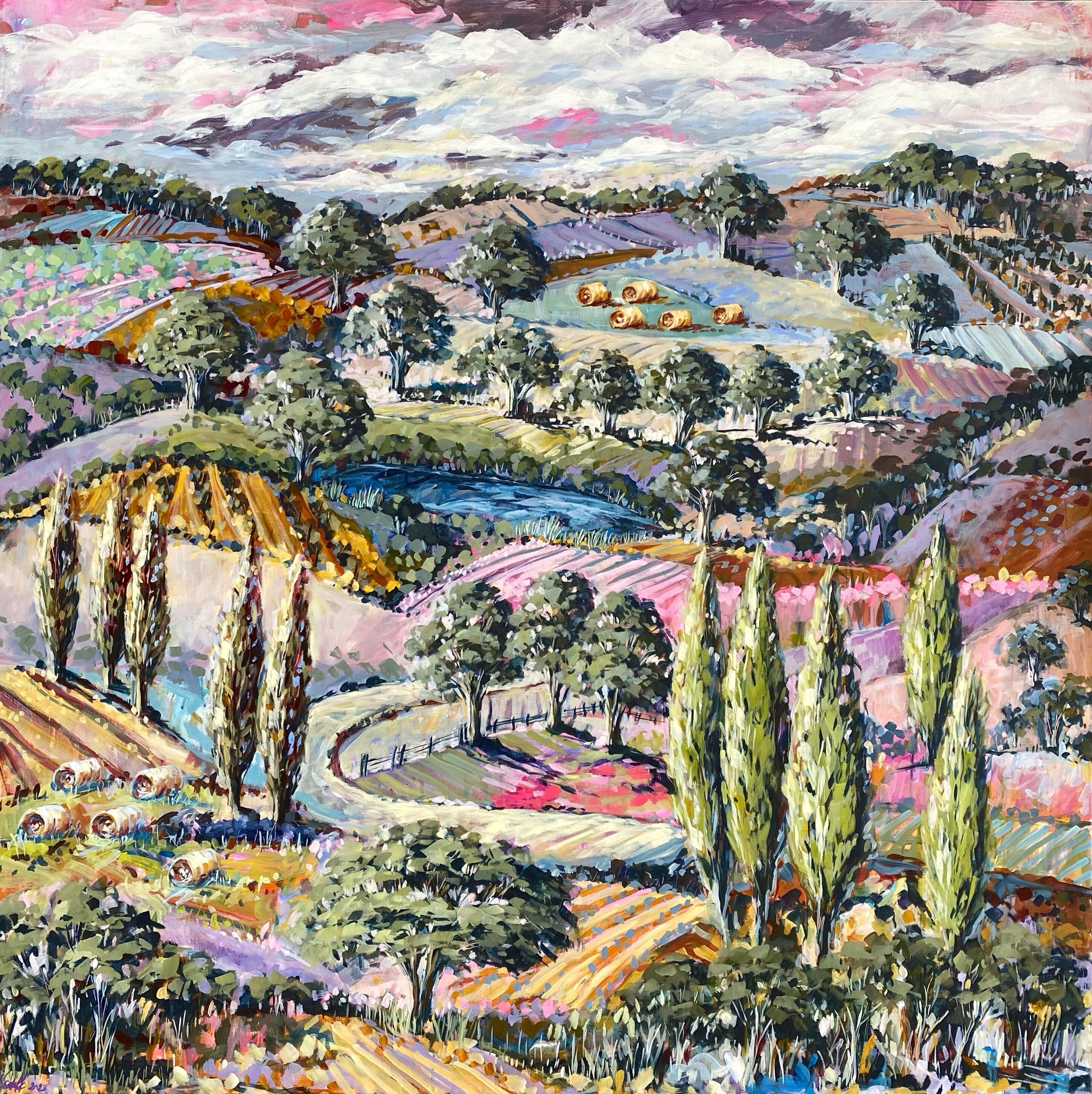 Pastoral Paddocks by artist Cathy Usatoff