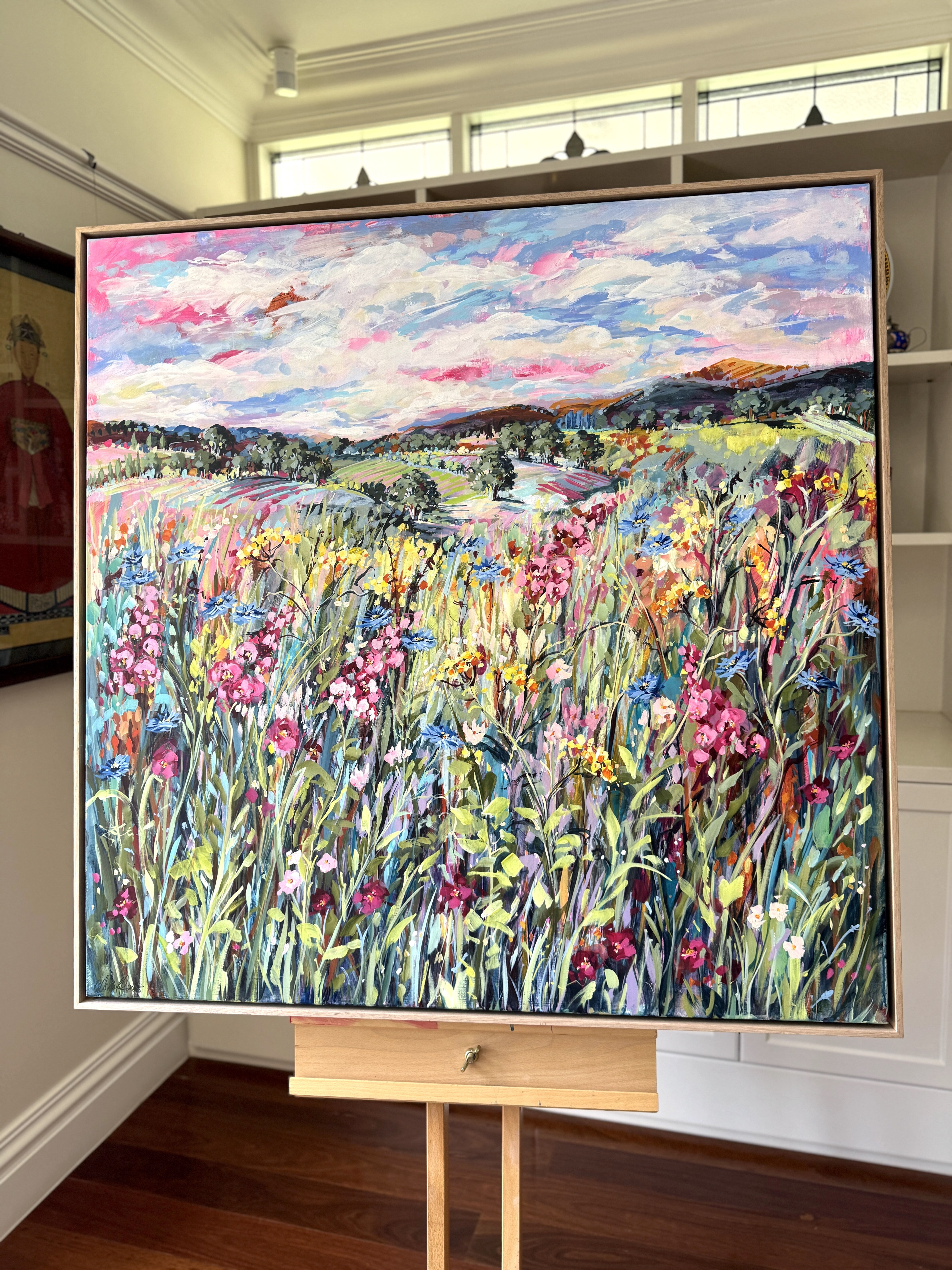 Amongst the Cornflowers easel