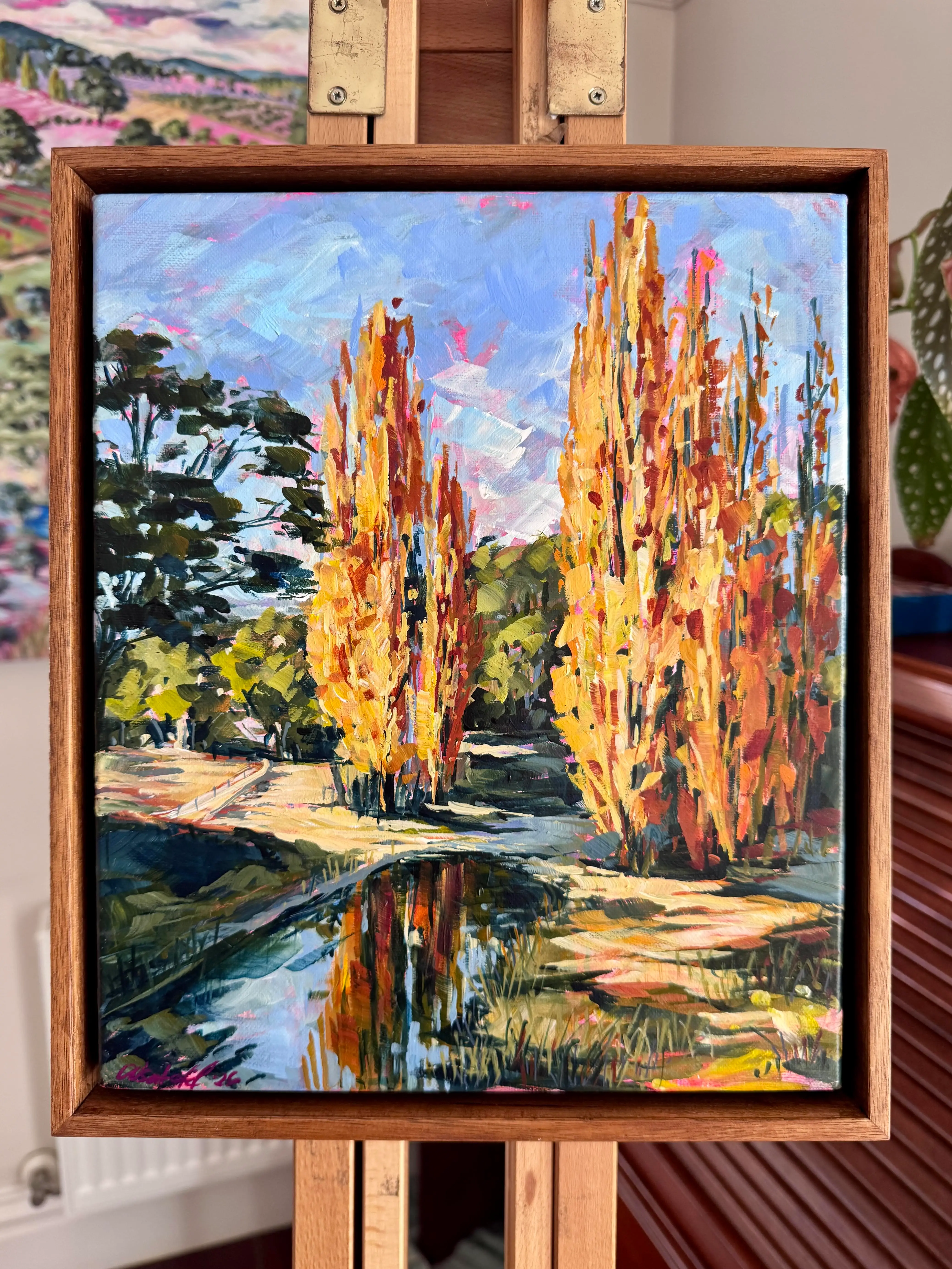 Autumn Reflections easel