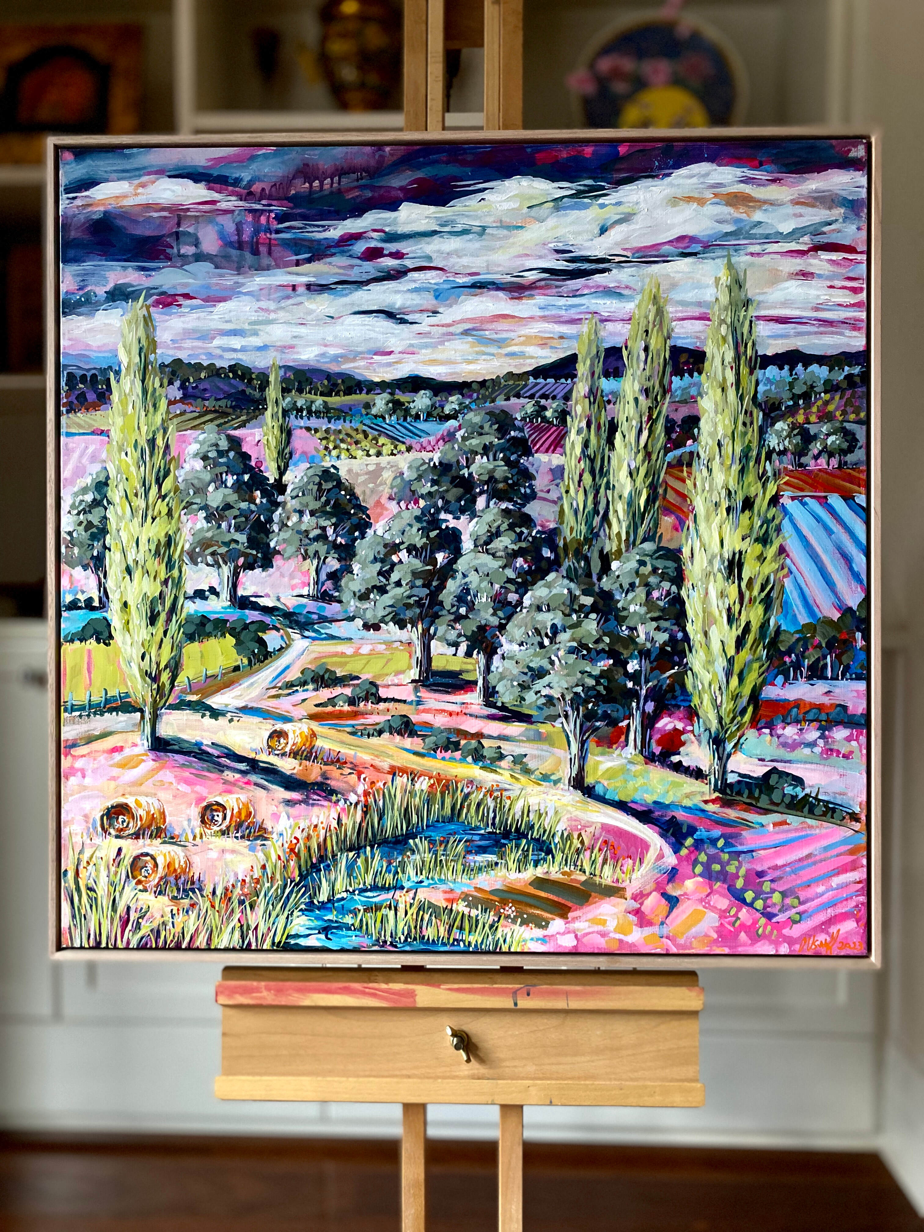 Pond Track Past the Poplars 1